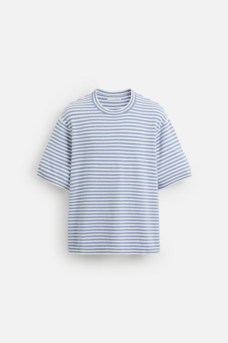 CAMISETA PUNTO TEXTURA RAYAS