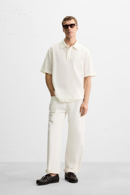 CAMISA POLO JACQUARD CUADROS